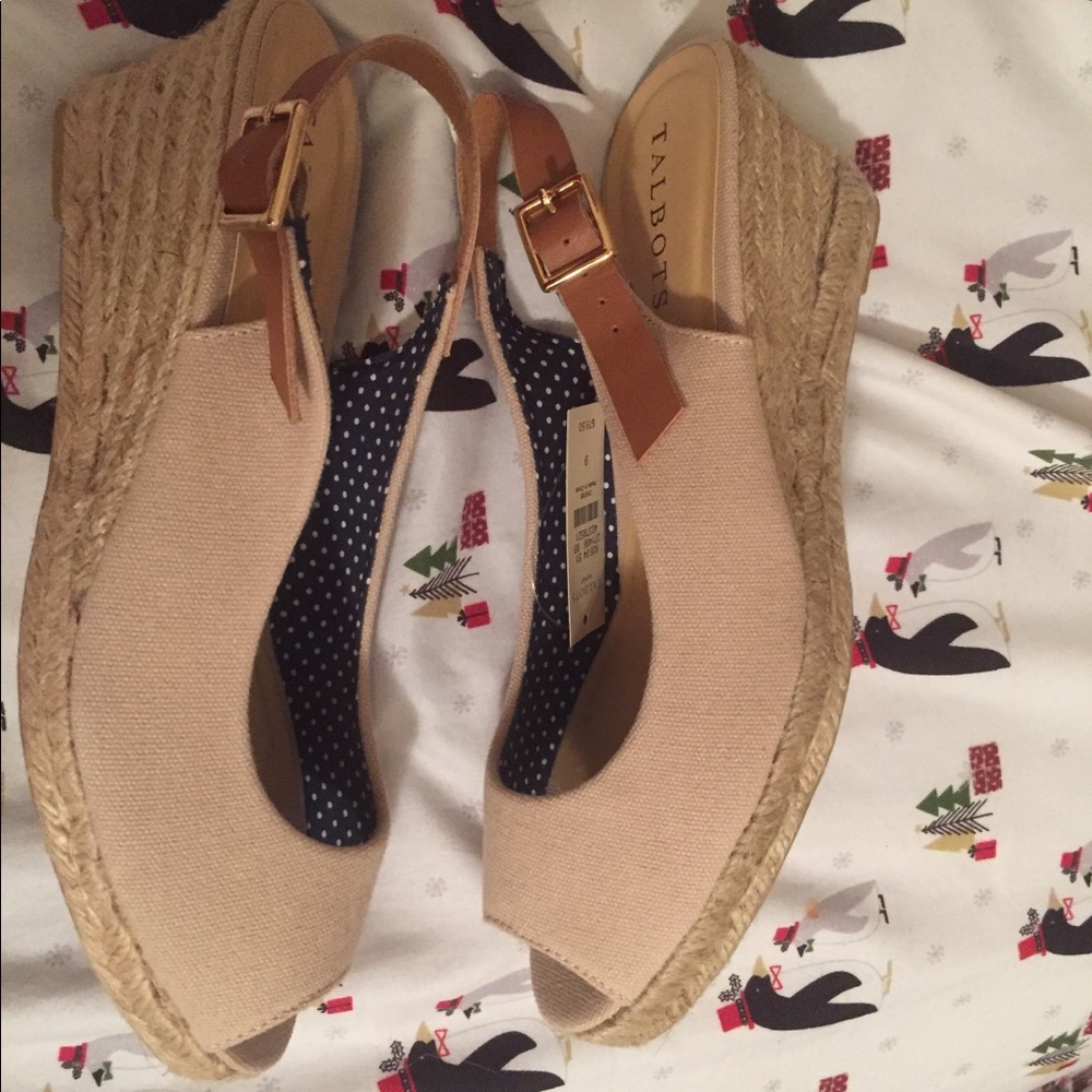 Talbots open toe wedges